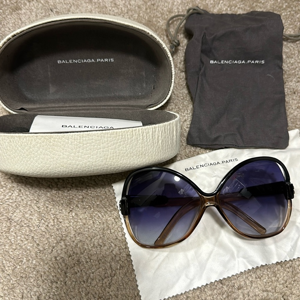 Balenciaga 0065/S oversized retro sunglasses